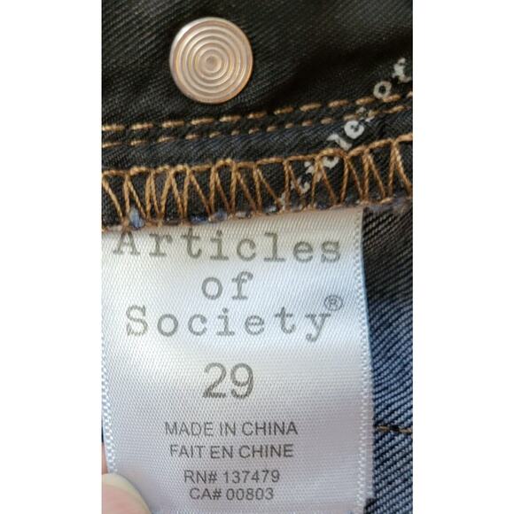 Articles of Society Women's Skinny Jeans Size 29 Mya Dark Wash Blue Inseam 28 in - Picture 8 of 10